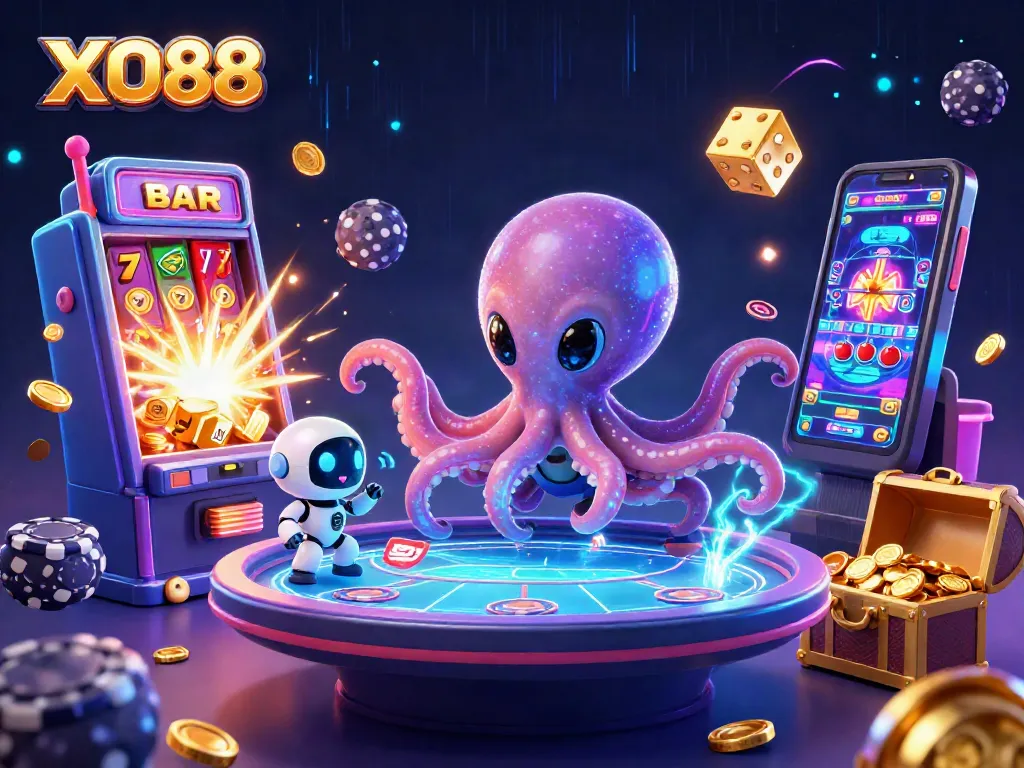Experience thrilling gaming at XO88 with a vibrant alien poker scene bursting with excitement.
