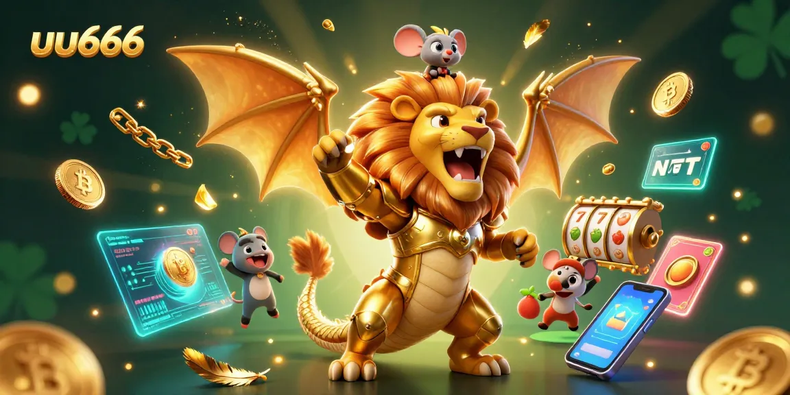 Play exciting games at uu666 with a golden chimera and crypto coins enhancing the experience.