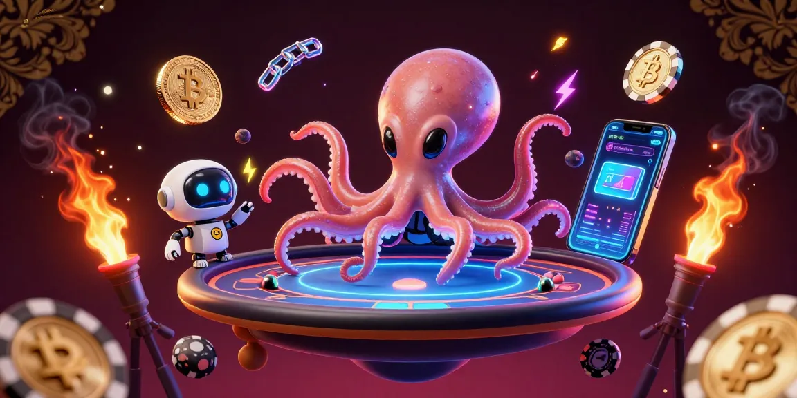 Engage with the vibrant world of hitclub363 as the alien octopus plays poker in a cosmic scene.