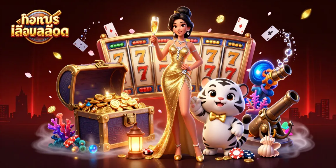 Engage with ทดลองเล่นสล็อต and witness vibrant wins in this immersive casino scene.