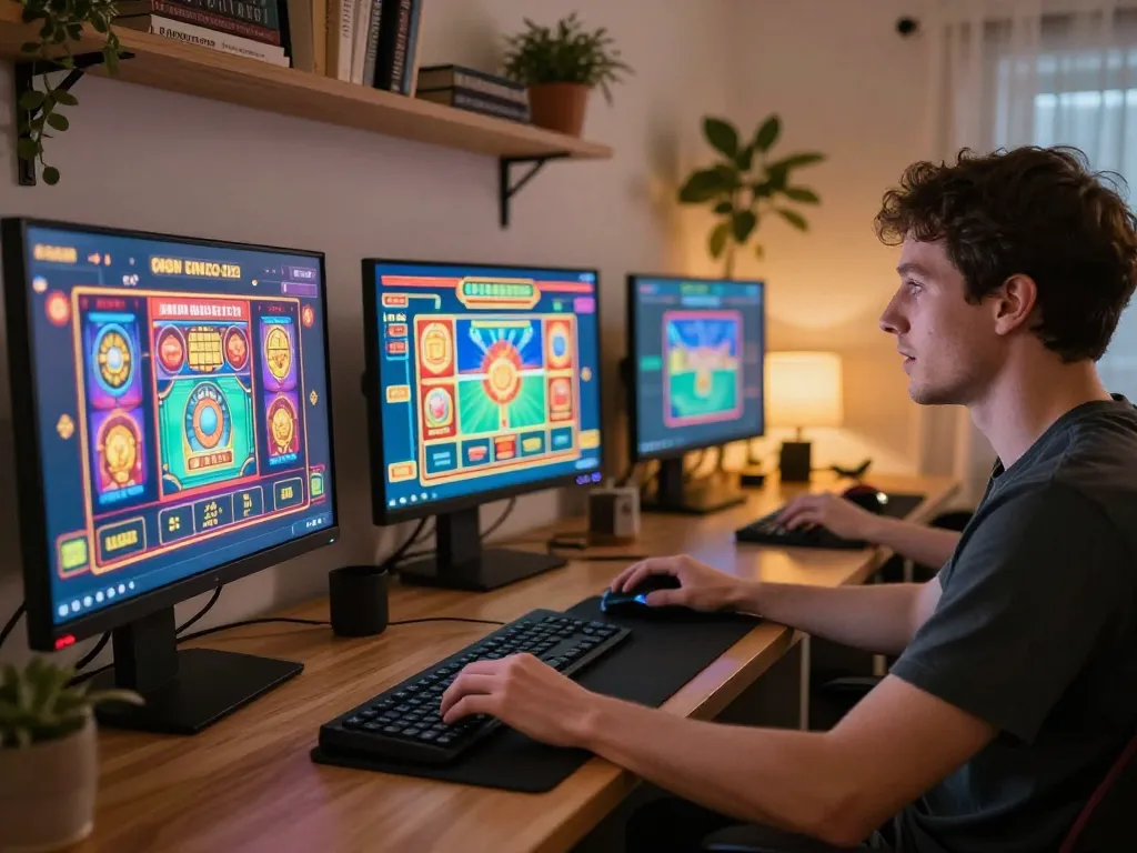Player experiencing exciting gameplay on the go8 casino app with vibrant visuals