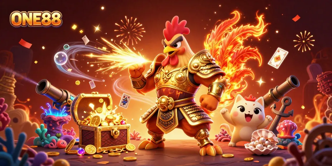 Engage in thrilling gameplay at ONE88 with vibrant characters and rich casino elements!