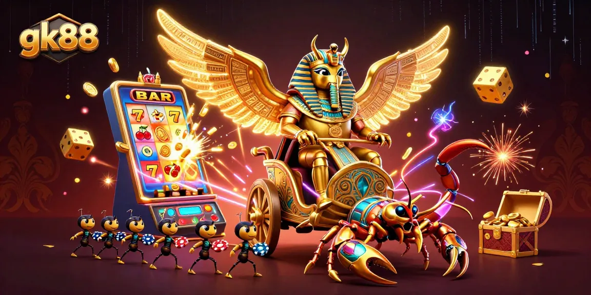 Experience the exciting world of gk88 casino with vibrant symbols and animated characters.
