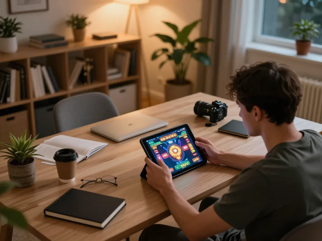 TẢI GO88 to enjoy thrilling online gaming experience on your tablet in a cozy home setting.