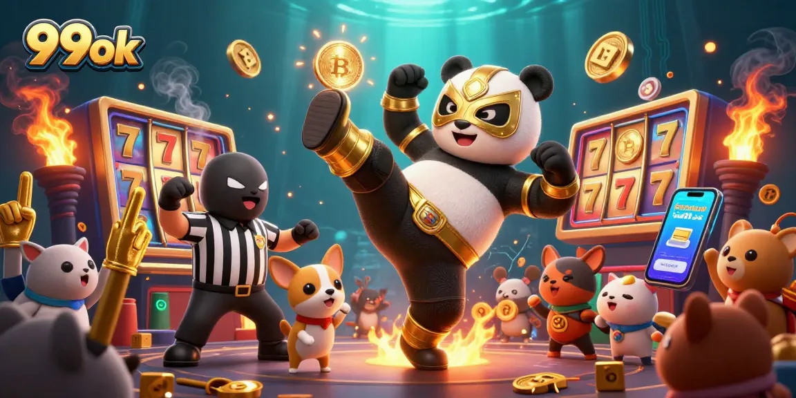 Experience the excitement of 99ok online gambling through a vibrant, energetic scene.