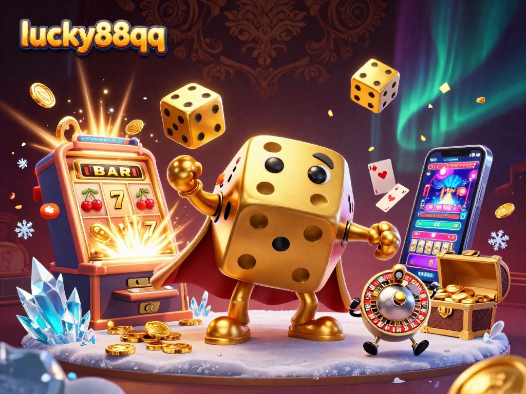 Win big at lucky88qq with a massive golden dice golem and exploding jackpots!