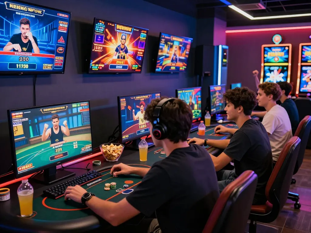 Sunwin gaming community celebrating a win in an energetic online gaming environment with colorful graphics.