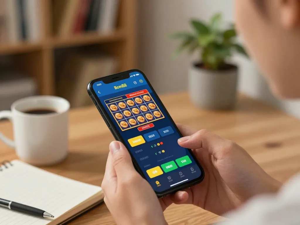 Tải app Bom88 and enjoy engaging gameplay on your mobile device in a cozy setting.