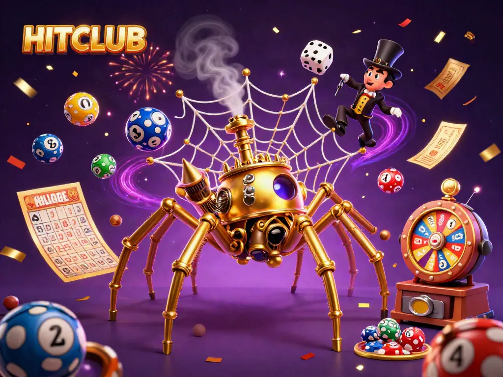 Experience thrilling gaming with HITCLUB, where an intricate web of fortune captures luck and excitement.