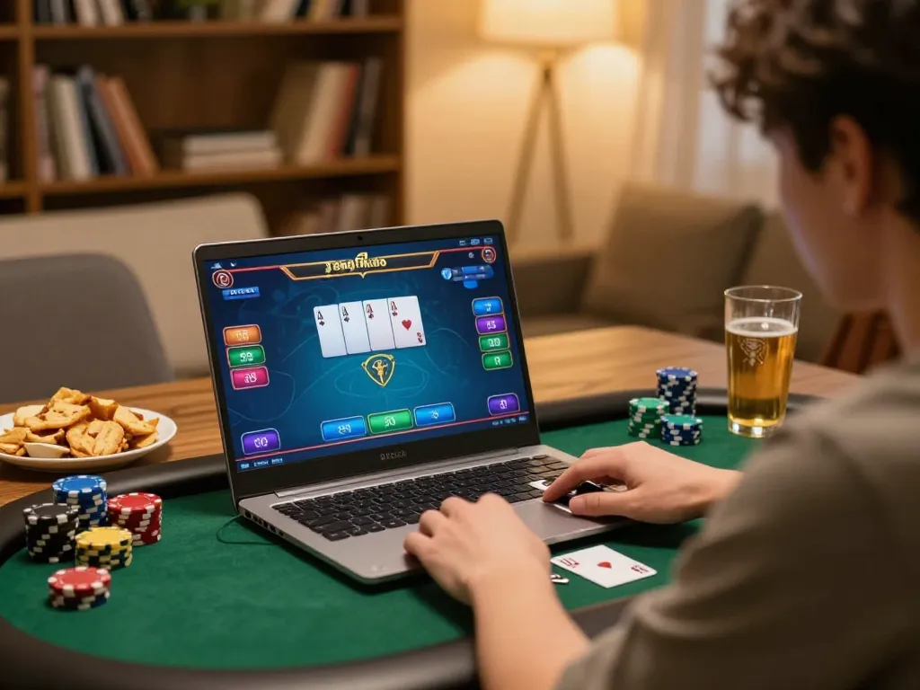 Engaging online poker experience at Trang Chủ Jun88 with players focused on game strategy and fun.