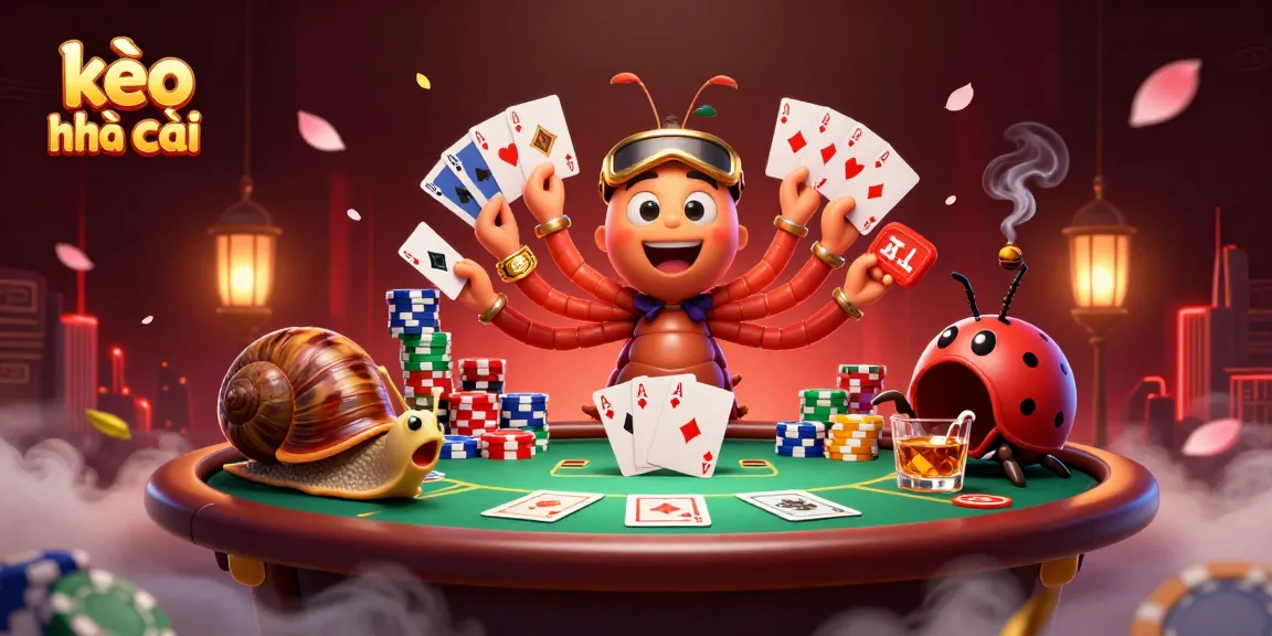 Engage with kèo nhà cái through this vibrant casino scene featuring dynamic gaming elements and colorful characters.