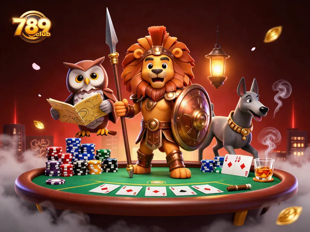 Engage in the thrilling world of 789club at a dynamic poker table showcasing vibrant colors and action-packed gameplay.