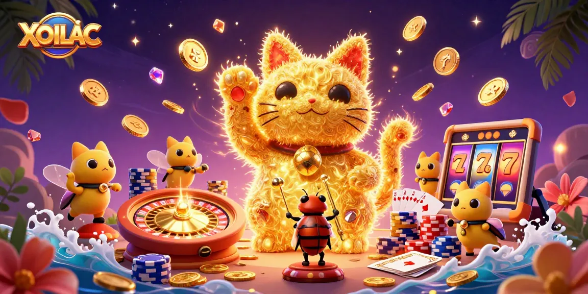 Experience thrilling gaming opportunities at XOILAC with dynamic casino symbols and vibrant visuals.