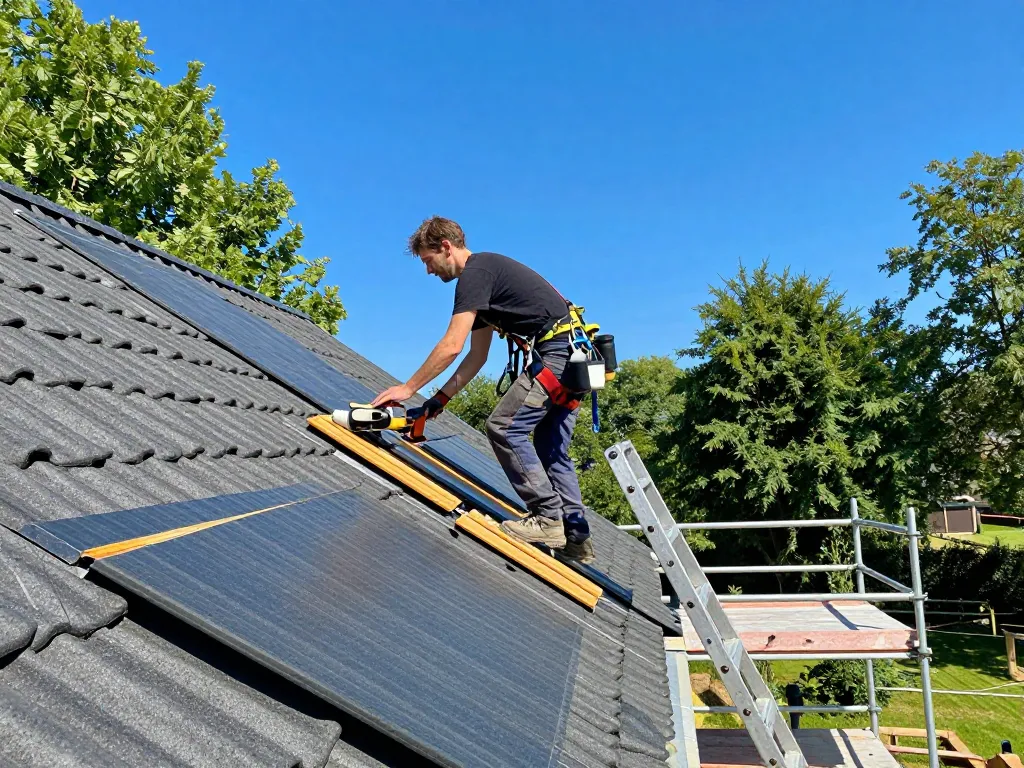 Professionele dakdekker Utrecht die werkt aan dakrenovatie, met een focus op kwaliteit en expertise in woningverbetering.