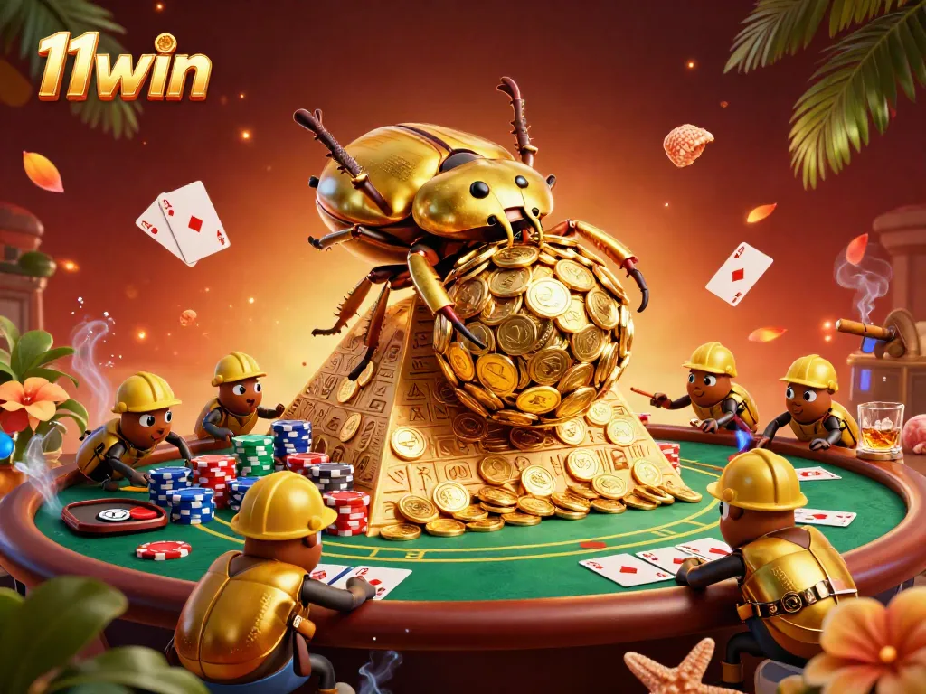 Experience the excitement of 11win with vibrant casino symbols and dynamic gameplay elements.