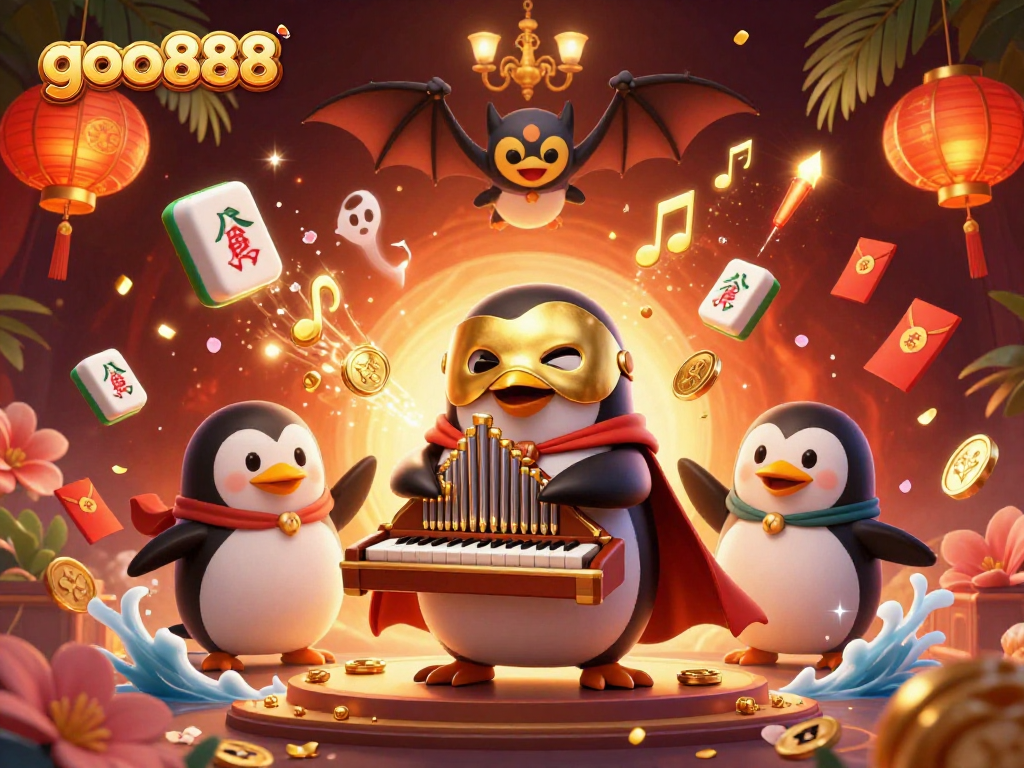 Experience exciting gameplay with goo888 as the phantom opera penguin entertains from a lavish setting!