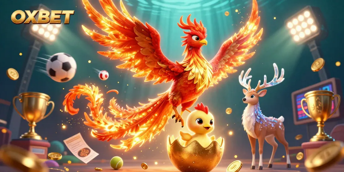 Experience thrilling moments at OXBET with dynamic sports action in this vibrant 3D illustration.